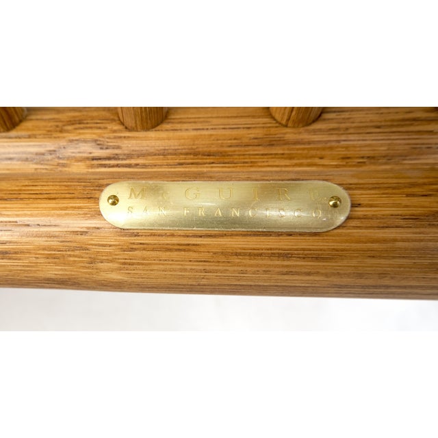 Set of 6 Mid Century Modern McGuire Cane 7 Rattan Dining Chairs MINT For Sale - Image 9 of 15