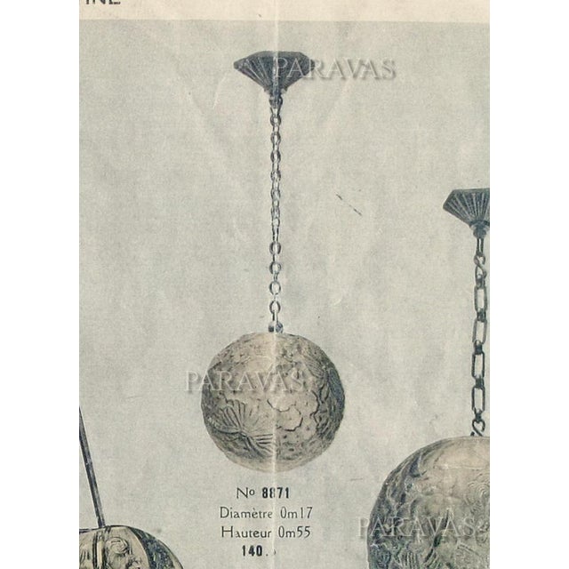 French Art Deco Pendant Light 1930s by Hettier & Vincent For Sale - Image 9 of 9