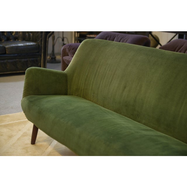 Vintage Green Velvet Sofa, 1960s For Sale - Image 10 of 15