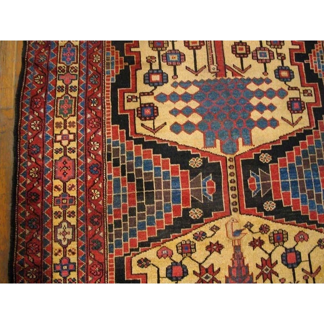 Artistic Tribal Geometric Primitive Animal Motif Antique Bakhtiari Rug For Sale - Image 4 of 9