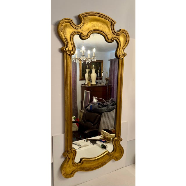 Hollywood Regency Pair of Spanish Hollywood Regency Gilt Mirrors For Sale - Image 3 of 13