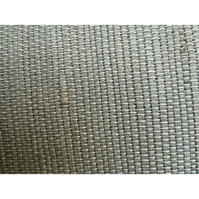 Woven Soft Leather Otter Stool For Sale In San Francisco - Image 6 of 7