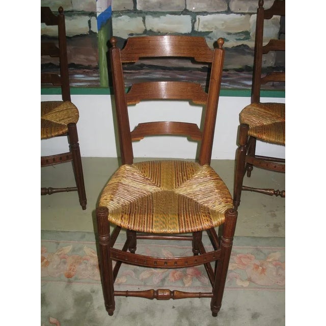 Antique Ash Dining Chairs, Set of 5 For Sale - Image 5 of 5