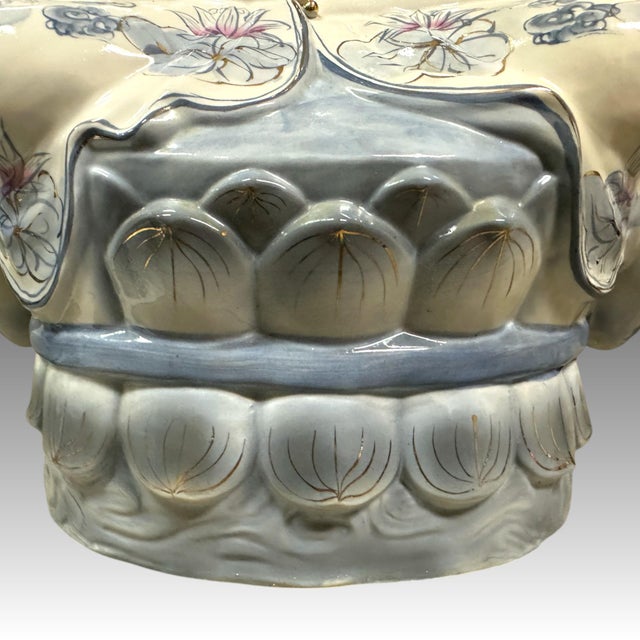 Polychrome Glazed Porcelain Guanyin Bodhisattva, Mid 20th Century For Sale - Image 9 of 9