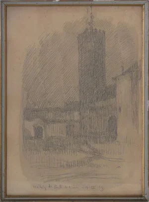 Antonio Carneiro, Ponte De Lima Matrix, Charcoal on Paper
