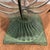 Large Hand Blown Caged Glass Footed Vase Wrought Iron Frame Scroll Handles For Sale - Image 9 of 12