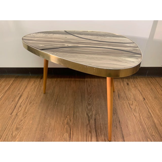 Kidney-Shaped Flower Table or Plant Stand in Formica, 1950s For Sale - Image 4 of 12