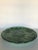 Vintage hand painted ceramic green leaf round platter made in Italy. Leafs are beautifully detailed with raised pattern...
