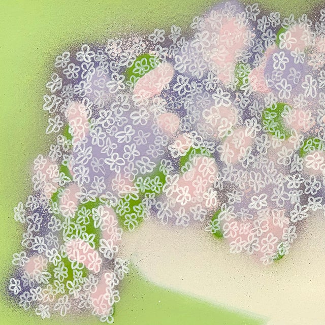 Pink & Purple Hydrangea No. 1 Original Painting For Sale - Image 4 of 4