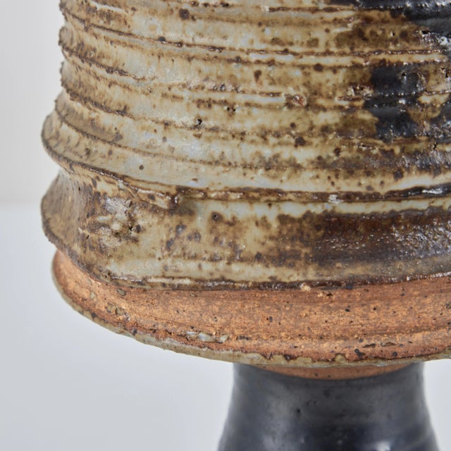 Studio Ceramic Ribbed Goblet For Sale - Image 10 of 12