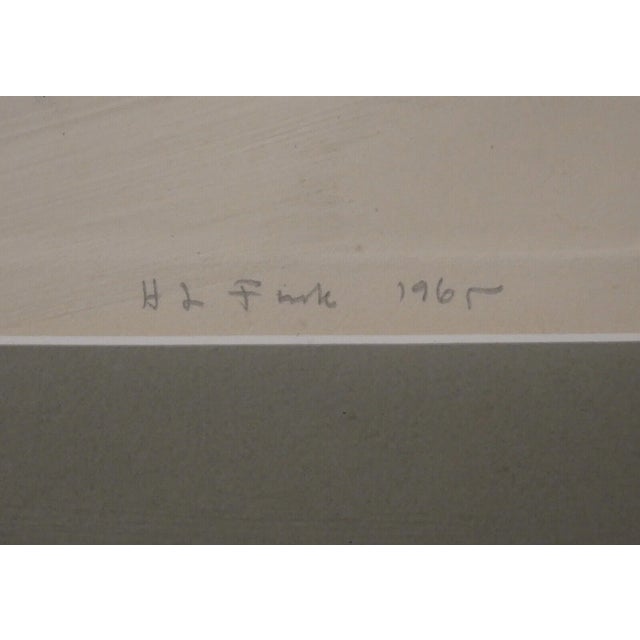 American Vintage Herbert Fink - "Footpath" Limited Edition Etching (#133/210) (1965) (American) For Sale - Image 3 of 6