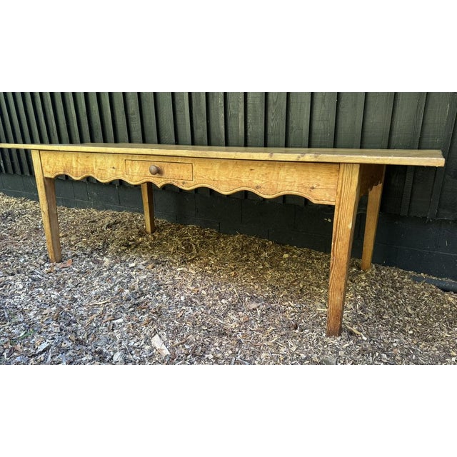 Large Farmhouse Dining Table in Pine, 1955 For Sale - Image 4 of 11