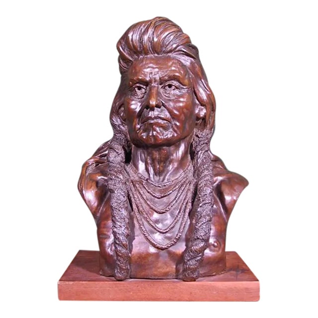 Chief Joseph of the Nez Perce Indians, Arnold Goldstein Bronze, Signed, Inscribed and Numbered For Sale