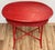 Wood Vintage Weathered Red Wicker Table For Sale - Image 7 of 12