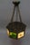 Mid-Century Octagonal Patinated Metal and Art Glass Pendant Light, Germany For Sale - Image 16 of 18