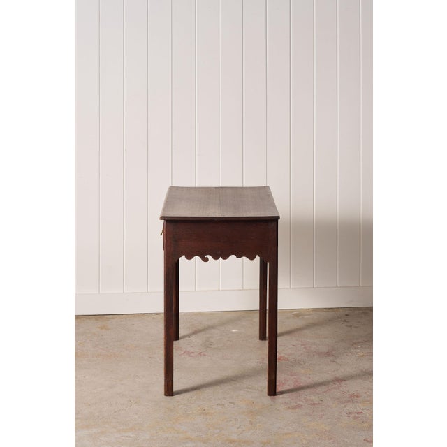18th Century Two Drawer Oak Lowboy For Sale - Image 4 of 12