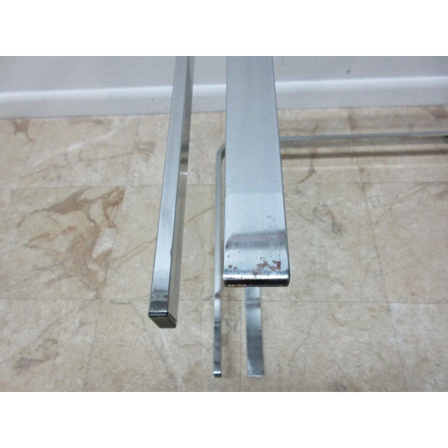 Mid-Century Chrome 8-Legged Spider Milo Baughman Side Table Base For Sale - Image 9 of 11