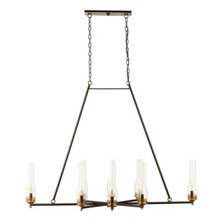 8 Light Gas Replica Chandelier by Lowcountry Originals For Sale