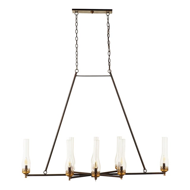 8 Light Gas Replica Chandelier by Lowcountry Originals For Sale