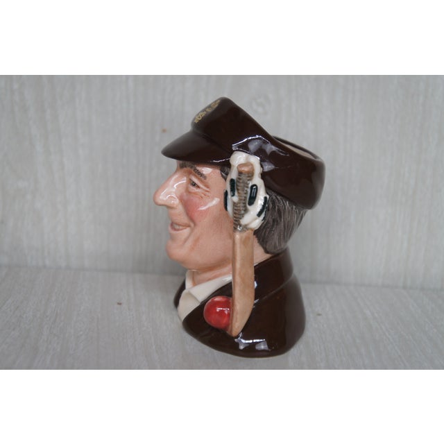 Royal Doulton 1990s Englsih Royal Doulton Jack Hobbs English Cricketer Toby Character Jug For Sale - Image 4 of 14