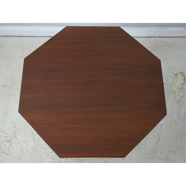 Traditional Empire Style Octagonal Walnut Center Table For Sale - Image 3 of 14