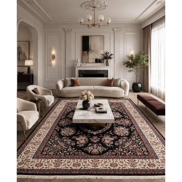 Pasargad DC Fine Hand Knotted Rug For Sale - Image 4 of 4