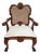 Chippendale Bergere Armchair in Carved Mahogany with Caned Backrest and Lion's Claw and Ball For Sale
