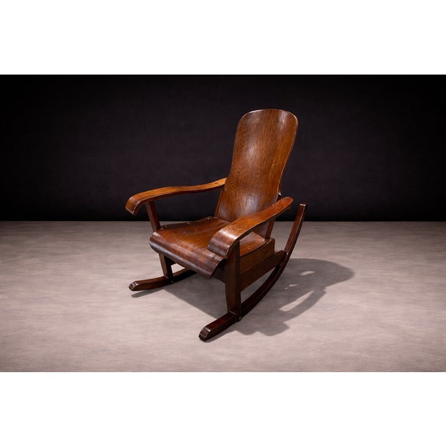 Brazilian Mid-Century Rocking Chair in Bentwood, Moveis Cimo, 1950s - Lot 137 For Sale In New York - Image 6 of 11