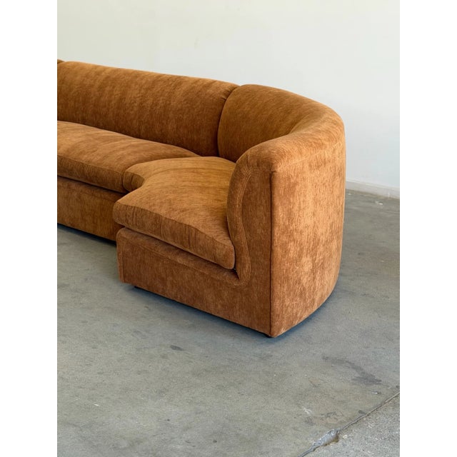 Abruzzo Sectional in Brown Chenille For Sale - Image 10 of 14