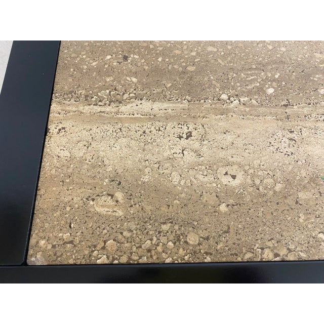 Stone Dorothy Draper Hollywood Regency Espana Four-Door Marble Top Credenza. For Sale - Image 7 of 10