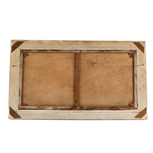 Late 20th Century Antique Signed Michel Girard Busy Harbor Oil on Canvas For Sale - Image 5 of 9