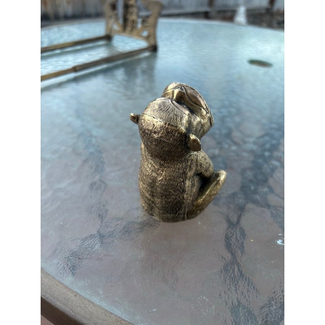 Jennings Brothers Bronze Chimpanzee Ashtray
