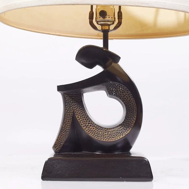 Mid 20th Century Frederic Weinberg Style f.a.i.p. Mid Century Figurative Table Lamps - Pair For Sale - Image 5 of 11