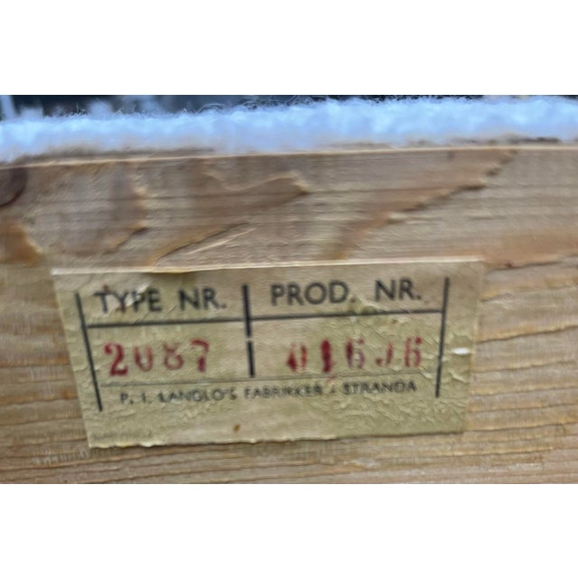 Mid 20th Century Mid Century Modern Restored Norwegian Teak Sofa With New Italian Boucle by Pi Langlos Fabrikker-Three Seater For Sale In Naples, FL - Image 6 of 10