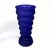 High '80s Frosted Blue & Green Ripply Glass Vase Curation - Group of 5 For Sale - Image 4 of 13
