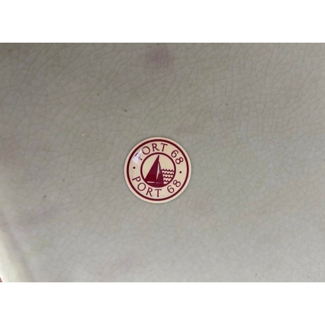 Port 68 Mid to Late Twentieth Century Palm Beach Style Soft Green Square Footed Cachepot Planter With Gold Trellis Pattern For Sale - Image 4 of 6