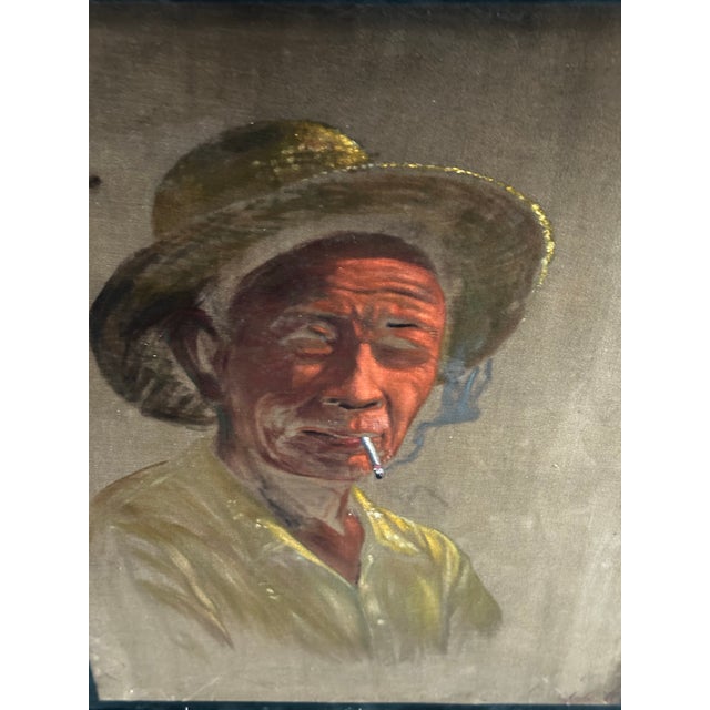 1961 Mid-Century Companion Portraits, Signed and Framed — Pair For Sale - Image 10 of 12