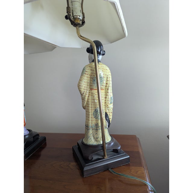 Late 20th Century Vintage Chinoiserie Table Lamps - Set of 2 For Sale - Image 5 of 9