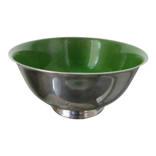 Reed & Barton Green Enameled Revere Bowl For Sale