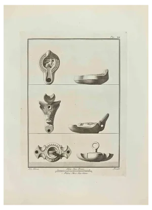 Nicola Vanni, Ancient Still Life 6, Etching, 18th Century