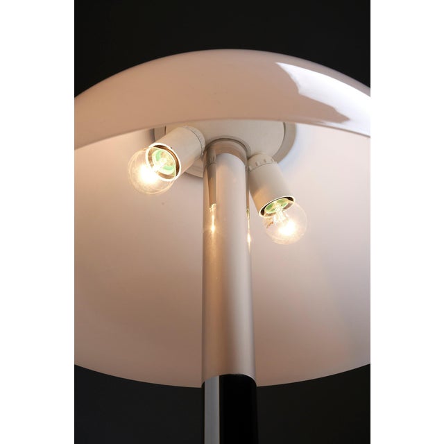 German Mushroom Table Lamp with Chrome Base & Acrylic Shade from Beisl Leuchte, 1970s For Sale - Image 6 of 16