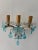 One of a kind set! Italian sconces housing three lights each, sitting in crystal bobeches with crystal balls encircling....