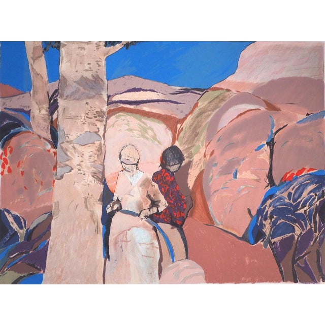 Gabriel Godard (1933-2023) Walk in the Dunes Original color lithograph Signed in pencil On wove paper, 75 x 56 cm (approx....