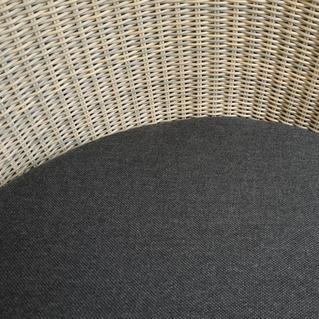 Tan Outdoor Faux Wicker Bubble Chair For Sale - Image 8 of 9