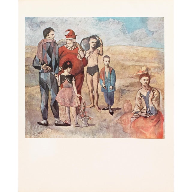 An excellent period reproduction full-color print after painting "The Saltimbanques" (1905) by Pablo Picasso. Comes from...