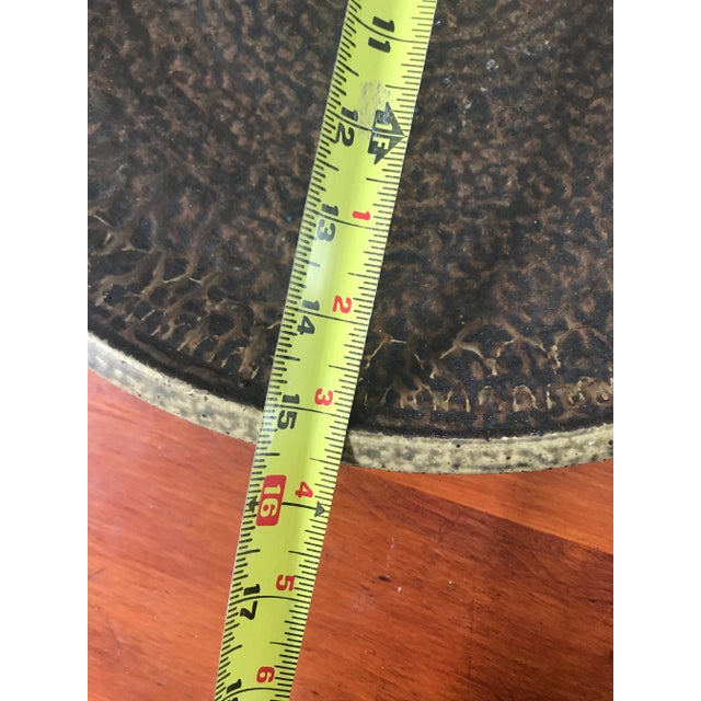 Signed Wheel Thrown Pottery 1970s Statement Platter For Sale In Boise - Image 6 of 10