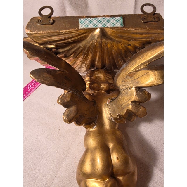 Antique Giltwood Cherub Wall Bracket Shelf For Sale - Image 10 of 14