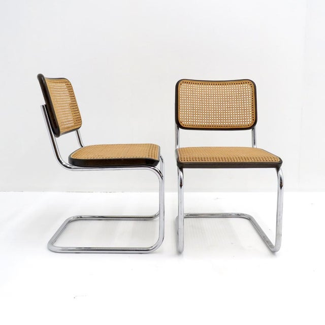 Marcel Breuer for Thonet, S32 Side Chairs, 1980 For Sale - Image 10 of 11