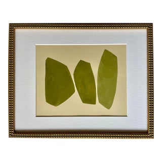 2025 " Siepe" Abstract Minimalist Painting on Paper by Artist r.k. Red For Sale