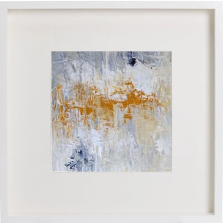 Neutral Warm Contemporary Original Abstract Acrylic Painting, Framed Art For Sale